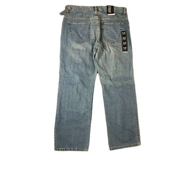 Old Navy Jeans Straight Leg Mens 34x30 Distressed NWT Medium Wash Pants Trousers - Picture 12 of 12